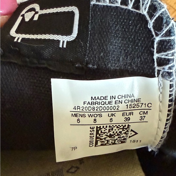 Converse Red/Turquoise Plaid Sneakers w/Leather Look Black Tongue in Size 8W/6M - Picture 7 of 8